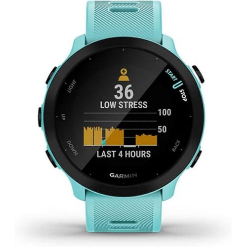 가민 Garmin Forerunner 55, GPS Running Watch with Daily Suggested Workouts, Up to 2 weeks of Battery Life, Aqua