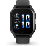 Garmin Venu® Sq 2 - Music Edition, GPS Smartwatch, All-Day Health Monitoring, Long-Lasting Battery Life, AMOLED Display, Slate and Black