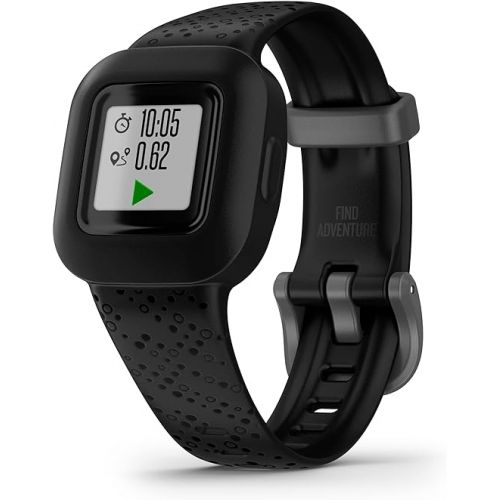 가민 Garmin vivofit® jr. 3 Kids Fitness Tracker, Black Cosmic, Up to 1 Year Battery Life, Swim-Friendly, Activity Unlocks Adventure