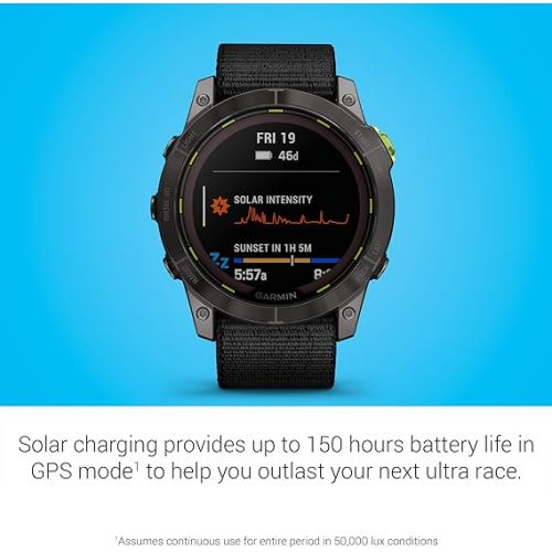 가민 Garmin Enduro™ 2 - Ultraperformance Watch, Long-Lasting GPS Battery Life, Solar Charging, Preloaded Maps