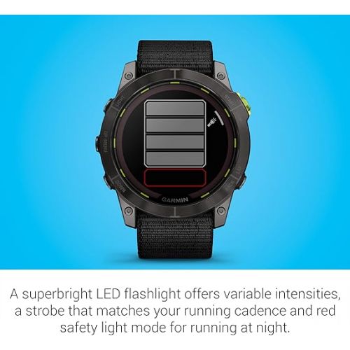 가민 Garmin Enduro™ 2 - Ultraperformance Watch, Long-Lasting GPS Battery Life, Solar Charging, Preloaded Maps