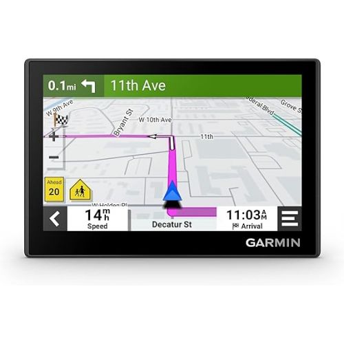 가민 Garmin Drive™ 53 with Traffic, GPS Navigator, High-Resolution Touchscreen, Simple On-Screen Menus and Easy-to-See Map, Driver and Traffic Alerts