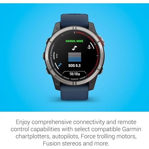 가민 Garmin quatix® 7 Pro Premium GPS Marine Smartwatch with AMOLED Display, LED Flashlight, Sailing and Watersport Activities, Fish Forecast and Trolling Motor Control