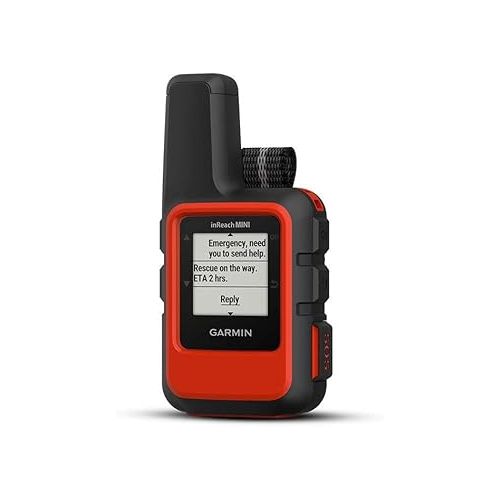 가민 Garmin inReach Mini, Lightweight and Compact Handheld Satellite Communicator, Orange (Renewed)