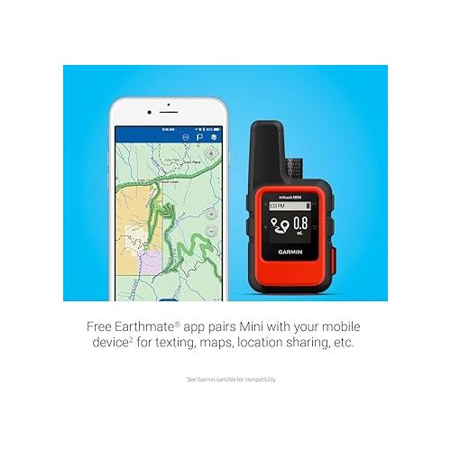 가민 Garmin inReach Mini, Lightweight and Compact Handheld Satellite Communicator, Orange (Renewed)