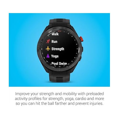 가민 Garmin Approach S70, 47mm, Premium GPS Golf Watch, Black