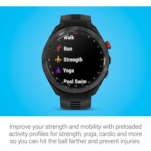 가민 Garmin Approach S70, 47mm, Premium GPS Golf Watch, Black