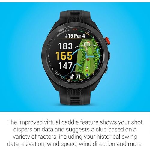 가민 Garmin Approach S70, 47mm, Premium GPS Golf Watch, Black