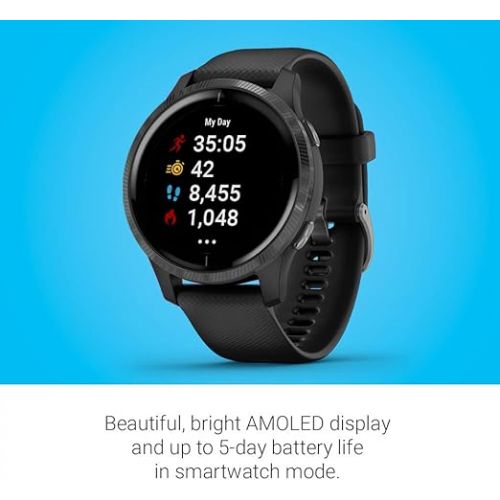 가민 Garmin 010-02173-11 Venu, GPS Smartwatch with Bright Touchscreen Display, Features Music, Body Energy Monitoring, Animated Workouts, Pulse Ox Sensor and More, Black