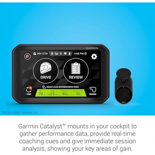 가민 Garmin Catalyst, Driving Performance Optimizer with Real-time Coaching and Immediate Track Session Analysis, for Motorsports and High Performance Driving (010-02345-00) , Black , 6.95 inch