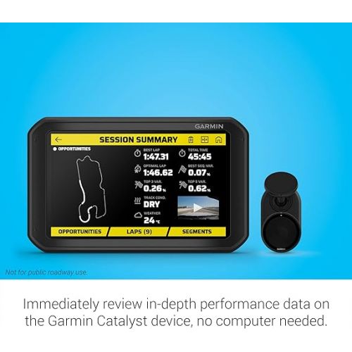 가민 Garmin Catalyst, Driving Performance Optimizer with Real-time Coaching and Immediate Track Session Analysis, for Motorsports and High Performance Driving (010-02345-00) , Black , 6.95 inch