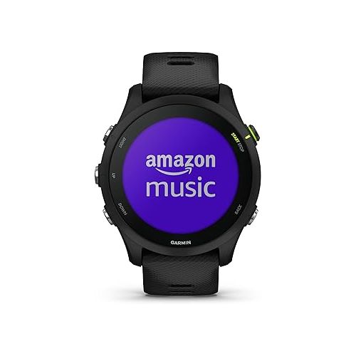 가민 Garmin Forerunner® 255 Music, GPS Running Smartwatch with Music, Advanced Insights, Long-Lasting Battery, Black - 010-02641-20