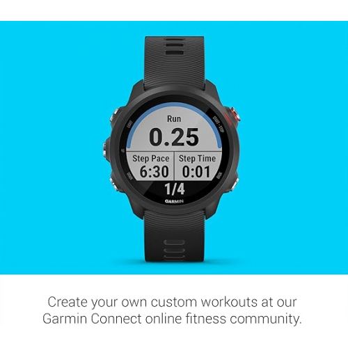 가민 Garmin Forerunner 245 Music, GPS Running Smartwatch with Music and Advanced Dynamics, Black (Renewed)