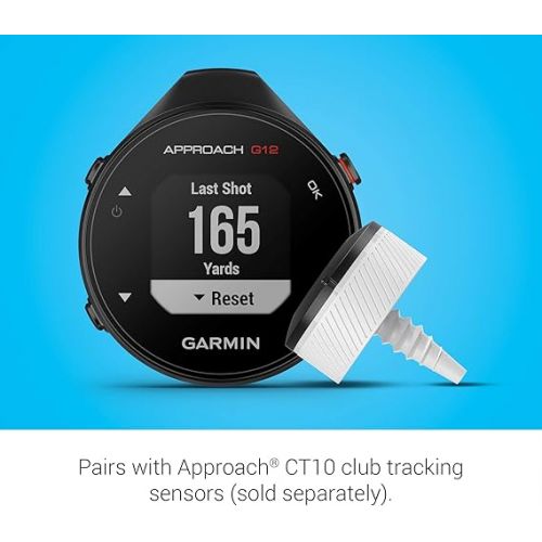 가민 Garmin Approach G12, Clip-on Golf GPS Rangefinder, 42k+ Preloaded Courses, 010-02555-00