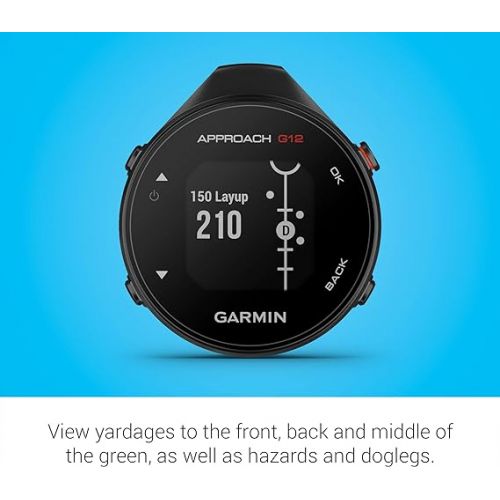 가민 Garmin Approach G12, Clip-on Golf GPS Rangefinder, 42k+ Preloaded Courses, 010-02555-00