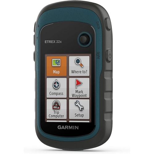 가민 Garmin 010-02256-00 eTrex 22x, Rugged Handheld GPS Navigator, Black/Navy