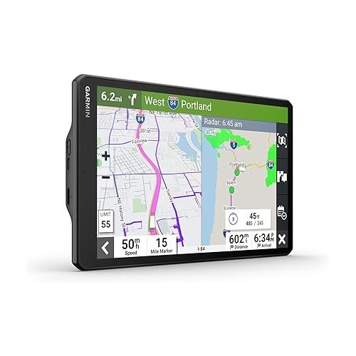 가민 Garmin d?zl™ OTR1010, Extra-Large, Easy-to-Read 10” GPS Truck Navigator, Custom Truck Routing, High-Resolution Birdseye Satellite Imagery, Directory of Truck & Trailer Services