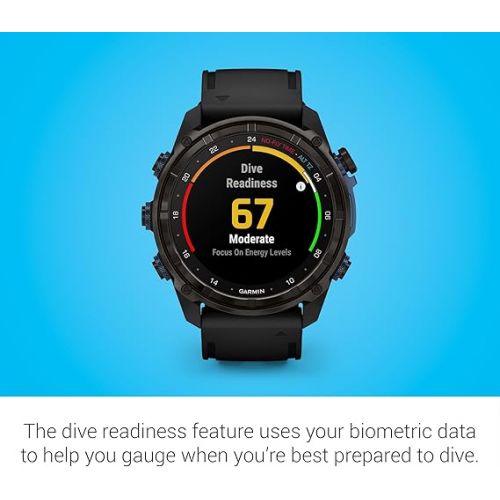 가민 Garmin Descent™ Mk3i, Dive Computer and Multisport GPS Smartwatch, Air Integration, Black