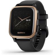 Garmin Venu Sq Music, GPS Smartwatch with Bright Touchscreen Display, Features Music and Up To 6 Days of Battery Life, Black and Rose Gold