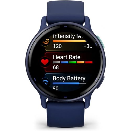 가민 Garmin vivoactive 5, Health and Fitness GPS Smartwatch, AMOLED Display, Up to 11 Days of Battery, Navy