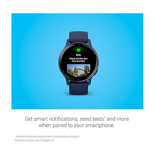 가민 Garmin vivoactive 5, Health and Fitness GPS Smartwatch, AMOLED Display, Up to 11 Days of Battery, Navy