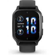 Garmin Venu® Sq 2 - Music Edition, GPS Smartwatch, All-Day Health Monitoring, Long-Lasting Battery Life, AMOLED Display, Slate and Black