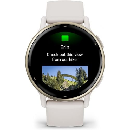 가민 Garmin vivoactive 5, Health and Fitness GPS Smartwatch, AMOLED Display, Up to 11 Days of Battery, Ivory