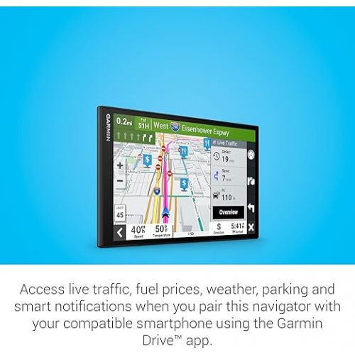 가민 Garmin DriveSmart 86, 8-inch Car GPS Navigator with Bright, Crisp High-resolution Maps and Garmin Voice Assist