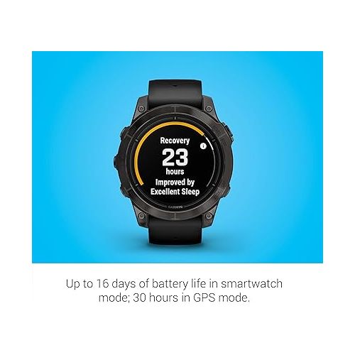 가민 Garmin epix Pro (Gen 2) Sapphire Edition, 47mm, High Performance Smartwatch, Advanced Training Technology, Built-in Flashlight, Black