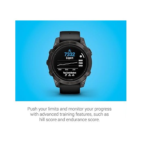 가민 Garmin epix Pro (Gen 2) Sapphire Edition, 47mm, High Performance Smartwatch, Advanced Training Technology, Built-in Flashlight, Black