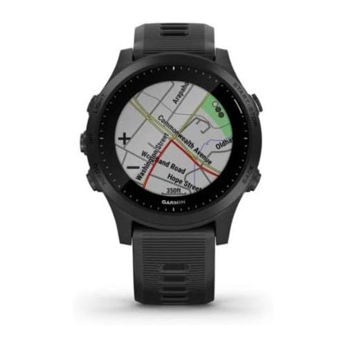 가민 Garmin Forerunner 945, Premium GPS Running/Triathlon Smartwatch with Music, Black - 010-02063-00