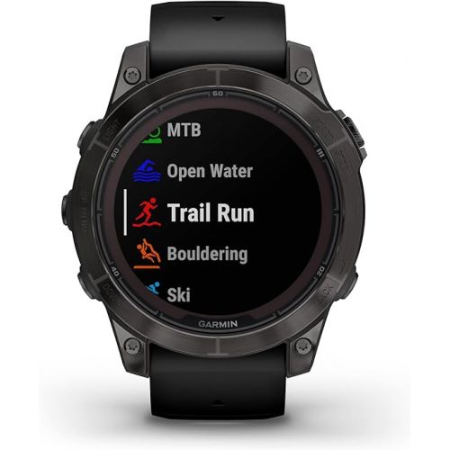 가민 Garmin f?nix 7 Pro Sapphire Solar, Multisport GPS Smartwatch, Built-in Flashlight, Solar Charging Capability, Black