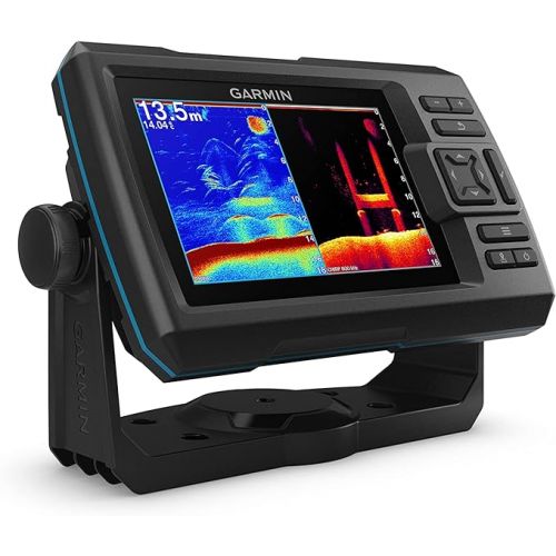 가민 Garmin Striker Vivid 5cv, Easy-to-Use 5-inch Color Fishfinder and Sonar Transducer, Vivid Scanning Sonar Color Palettes (010-02551-00)