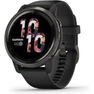Garmin Venu 2, GPS Smartwatch with Advanced Health Monitoring and Fitness Features, Slate Bezel with Black Case and Silicone Band , 27.9 mm