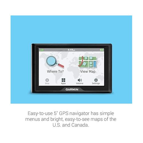 가민 Garmin Drive 52, GPS Navigator with 5-inch Display, Simple On-Screen Menus and Easy-to-See Maps (Renewed)