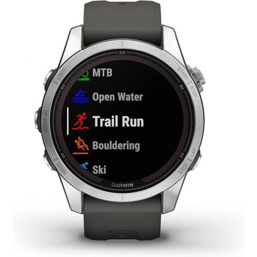 가민 Garmin f?nix 7S Pro Solar, Multisport GPS Smartwatch, Built-in Flashlight, Solar Charging Capability, Graphite