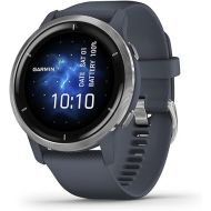 Garmin 010-02430-00 Venu 2, GPS Smartwatch, Advanced Health Monitoring, Fitness Features, Silver Bezel with GraniteBlue Case and Silicone Band
