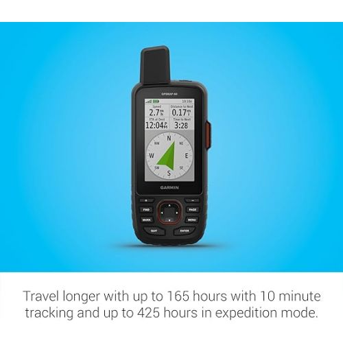 가민 Garmin GPSMAP 67i Rugged GPS Handheld with inReach® Satellite Technology, Two-Way Messaging, Interactive SOS, Mapping
