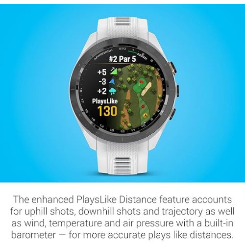 가민 Garmin Approach S70, 42mm, Premium GPS Golf Watch, White