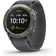 Garmin Enduro, Ultraperformance Multisport GPS Watch with Solar Charging Capabilities, Battery Life Up to 80 Hours in GPS Mode, Steel with Gray UltraFit Nylon Band (Renewed)