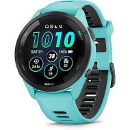 Garmin Forerunner 265 Running Smartwatch, Colorful AMOLED Display, Training Metrics and Recovery Insights, Aqua and Black