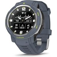 Garmin Instinct Crossover, Rugged Hybrid Smartwatch, Analog Hands and Digital Display, Blue Granite