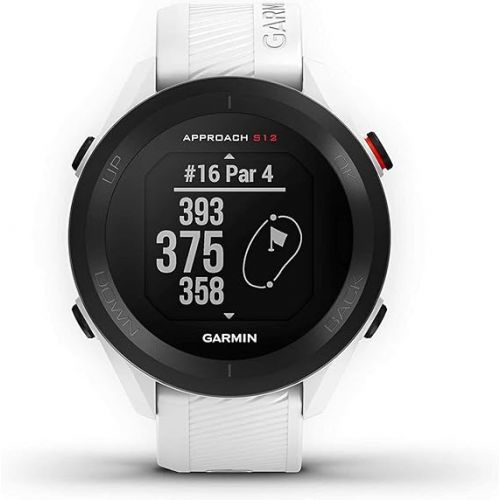 가민 Garmin Approach S12, Easy-to-Use GPS Golf Watch, 42k+ Preloaded Courses, White, 010-02472-02