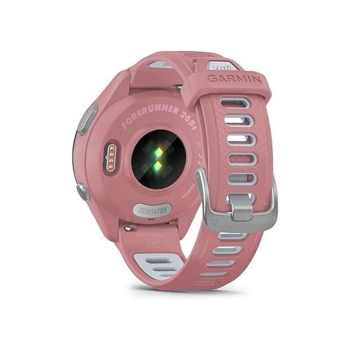 가민 Garmin Forerunner 265S Running Smartwatch, Colorful AMOLED Display, Training Metrics and Recovery Insights, Light Pink and Powder Gray