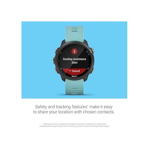 가민 Garmin Forerunner 245 Music, GPS Running Smartwatch with Music and Advanced Dynamics, Aqua (Renewed)