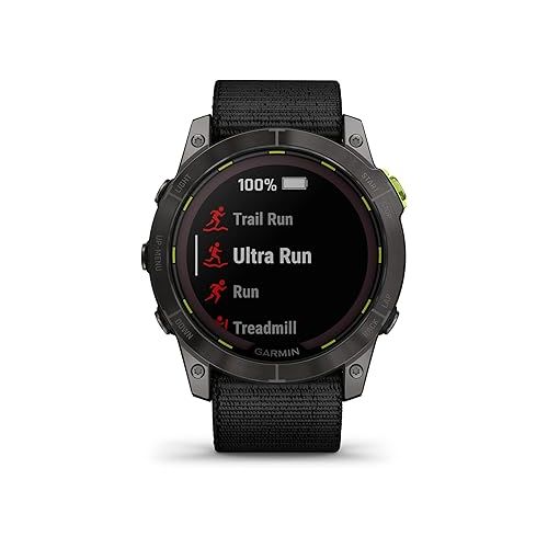 가민 Garmin Enduro™ 2 - Ultraperformance Watch, Long-Lasting GPS Battery Life, Solar Charging, Preloaded Maps (Renewed), Black