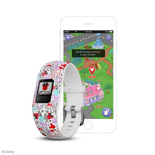 가민 Garmin vivofit jr 2, Kids Fitness/Activity Tracker, 1-year Battery Life, Adjustable Band, Minnie Mouse