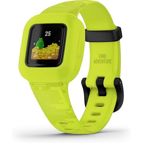 가민 Garmin vivofit jr. 3, Fitness Tracker for Kids, Includes Interactive App Experience, Swim-Friendly, Up To 1-year Battery Life, Digi Camo