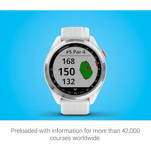 가민 Garmin Approach S42, GPS Golf Smartwatch, Lightweight with 1.2