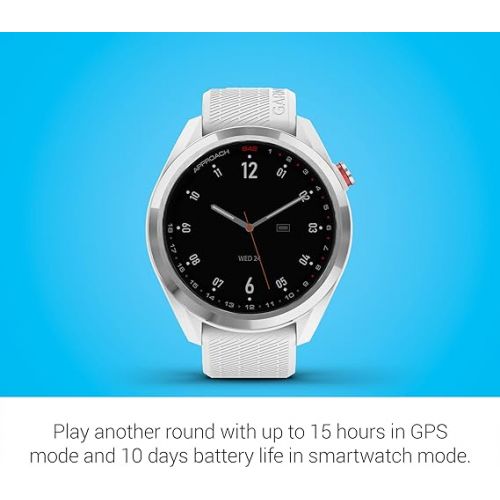 가민 Garmin Approach S42, GPS Golf Smartwatch, Lightweight with 1.2